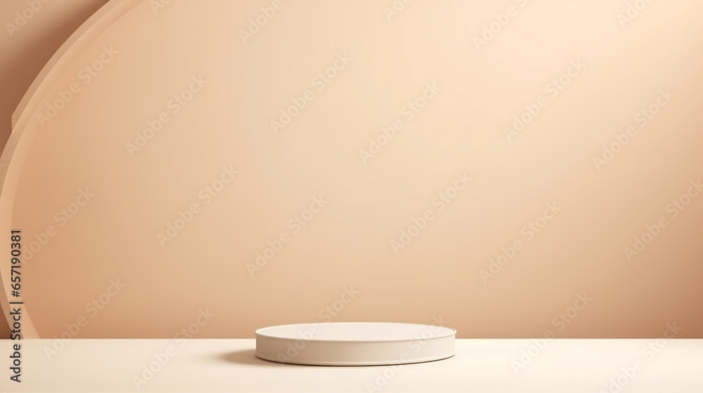 3D render minimalist beige or light brown room interior background for product presentation with bright and beautiful copy space. 3D render minimalist beige or light brown room interior background for product presentation with bright and beautiful copy space.