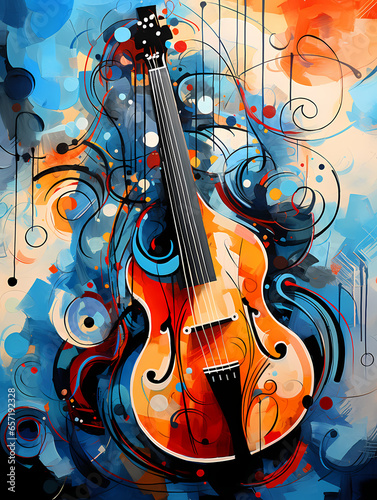 Painting Of A Guitar