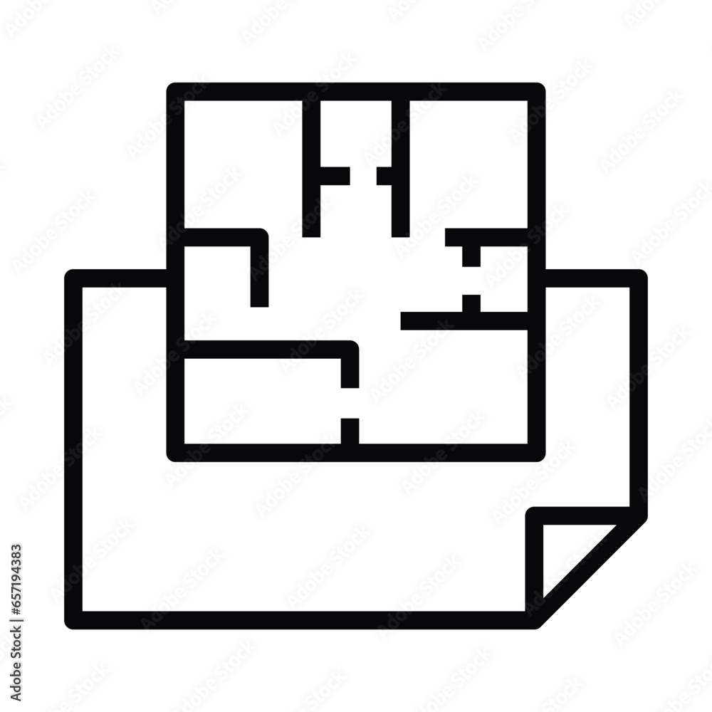 Home Architecture Plan Icon Home Architecture Plan Icon