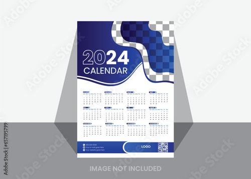 2024 creative calendar design template