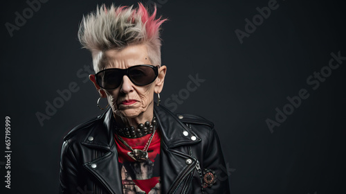 Hip, old lady, punk rocker, fictional