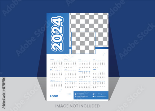2024 creative calendar design template