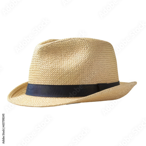 Panama hat isolated on transparent background.