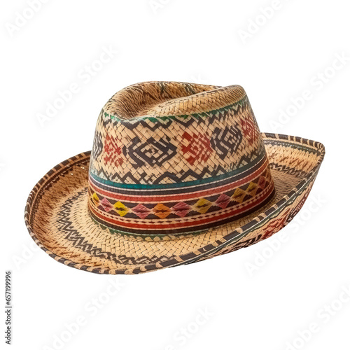 Sombrero hat isolated on transparent background.