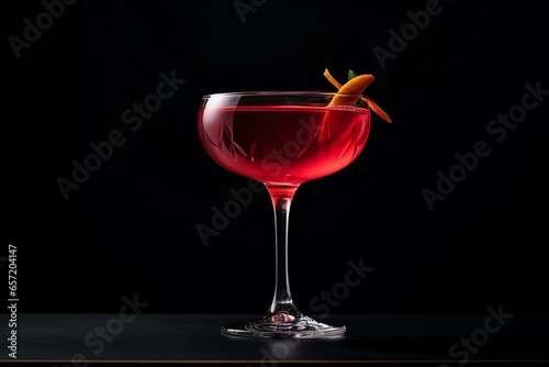 a cocktail on a plain background. Generative AI