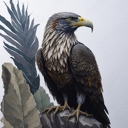 Watercolor Eagle Illustration  generative ai