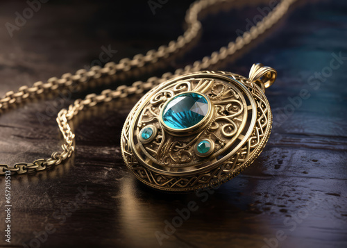 Exquisite diamond amulet necklace, a fantasy of elegance and charm