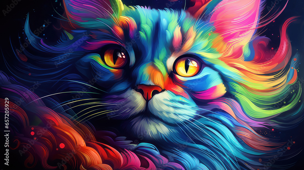 cat on black color cat on black color
