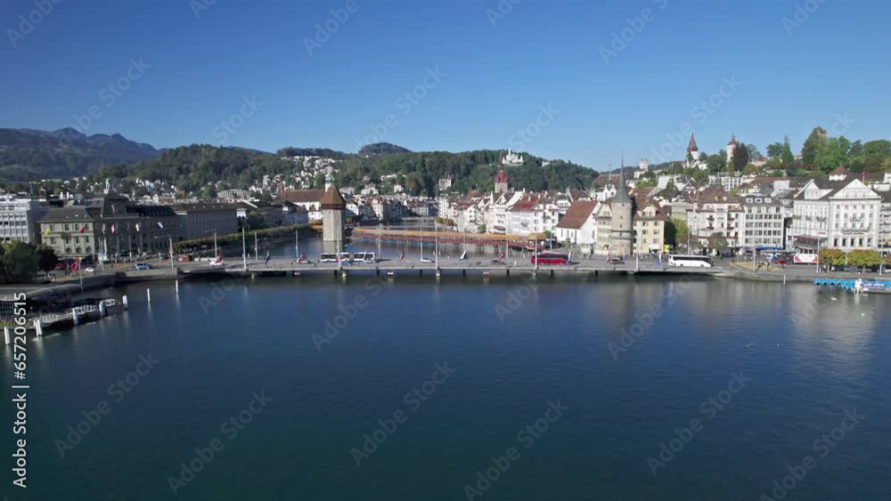Aerial panorama of Lucerne old town, Switzerland. Aerial panorama of Lucerne old town, Switzerland.