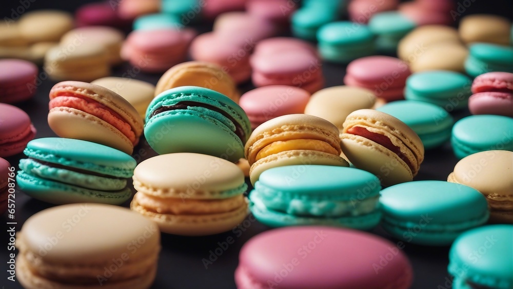 Close up view of delicious macarons Close up view of delicious macarons