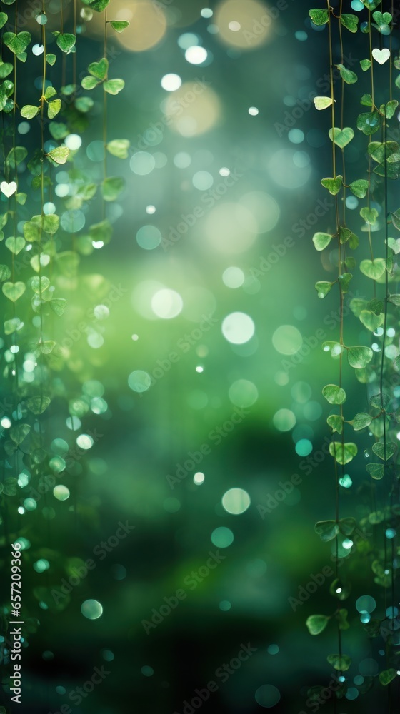 Bokeh lights in shades of green for St. Patricks Day Bokeh lights in shades of green for St. Patricks Day