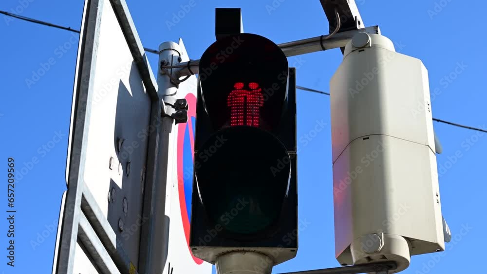 Vienna Austria Love Traffic Lights On Pedestrian Crossings Same Sex Couples Green Light On 6536