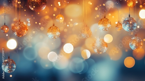 Sparkling Christmas lights in soft focus