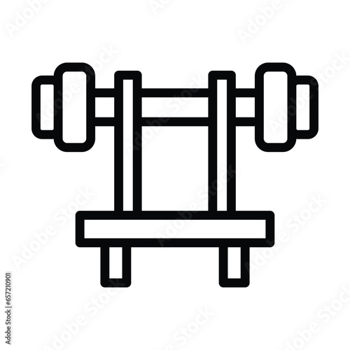 Bench press exercise icon