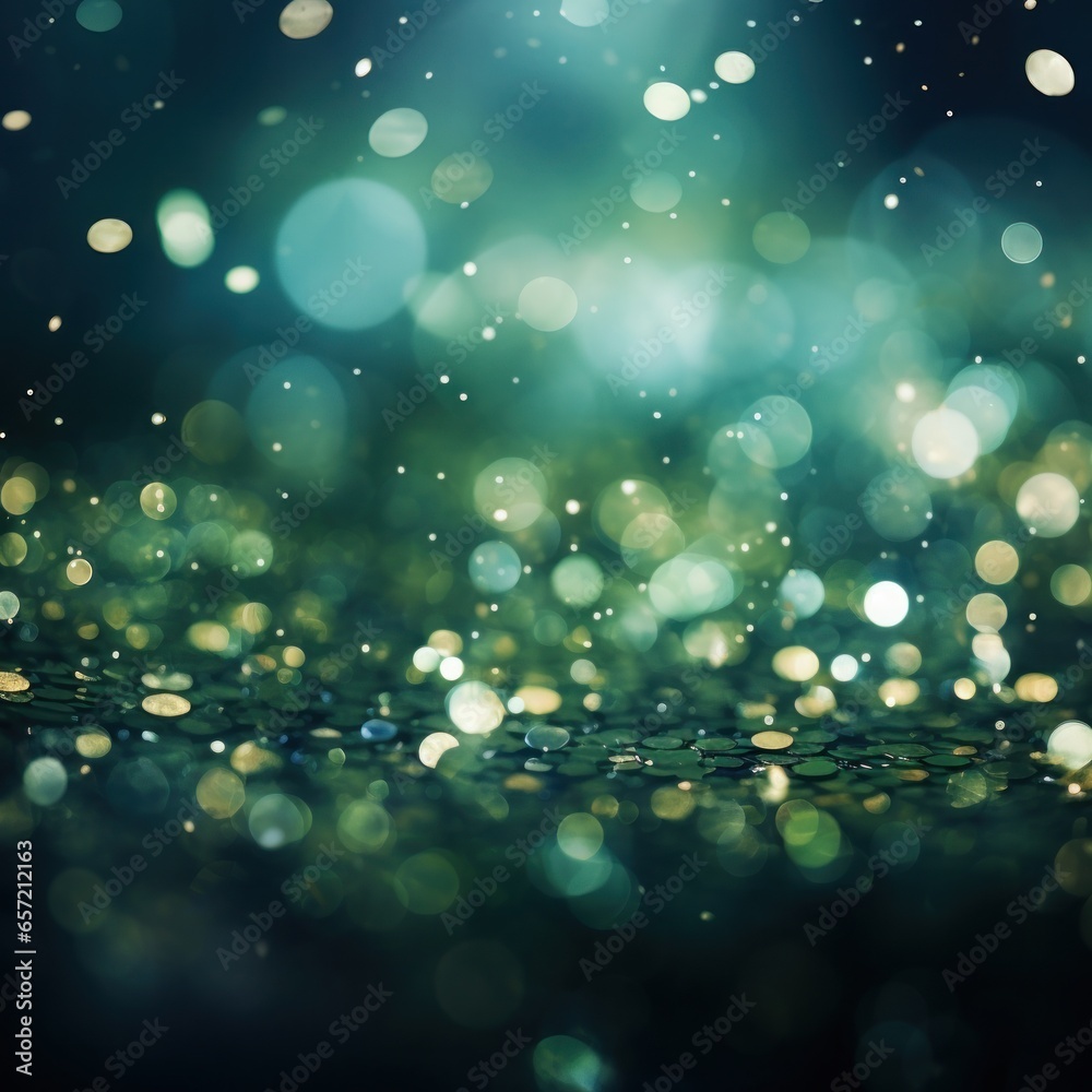 Bokeh lights in shades of green for St. Patricks Day Bokeh lights in shades of green for St. Patricks Day