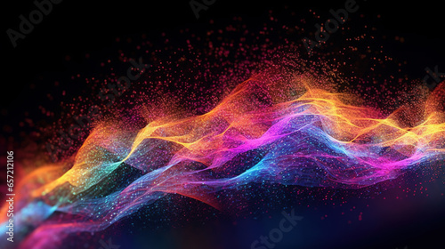 Contemporary RGB Colors Painting Splashes on Abstract Background