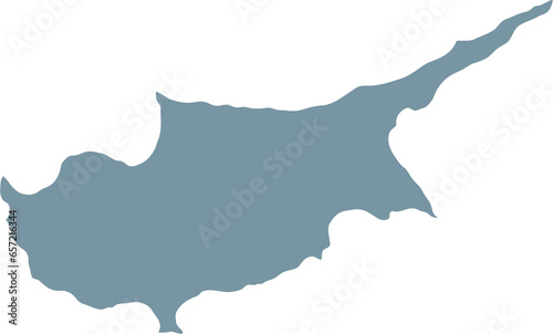 doodle freehand drawing of cyprus island map. photo