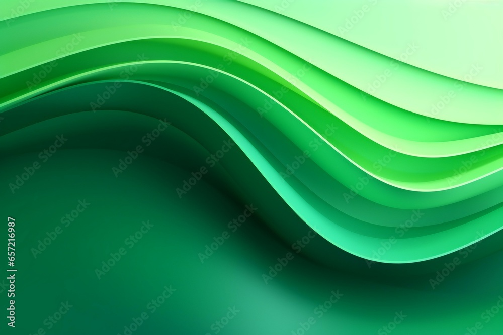 Green waves 3D abstract background. Green waves 3D abstract background.