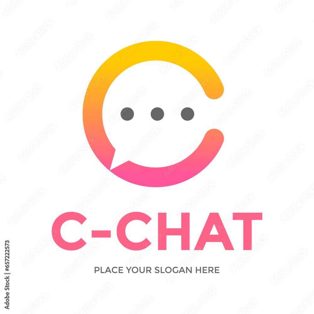 Letter C or number chat vector logo template. This design use communication symbol. Suitable for business. Letter C or number chat vector logo template. This design use communication symbol. Suitable for business.