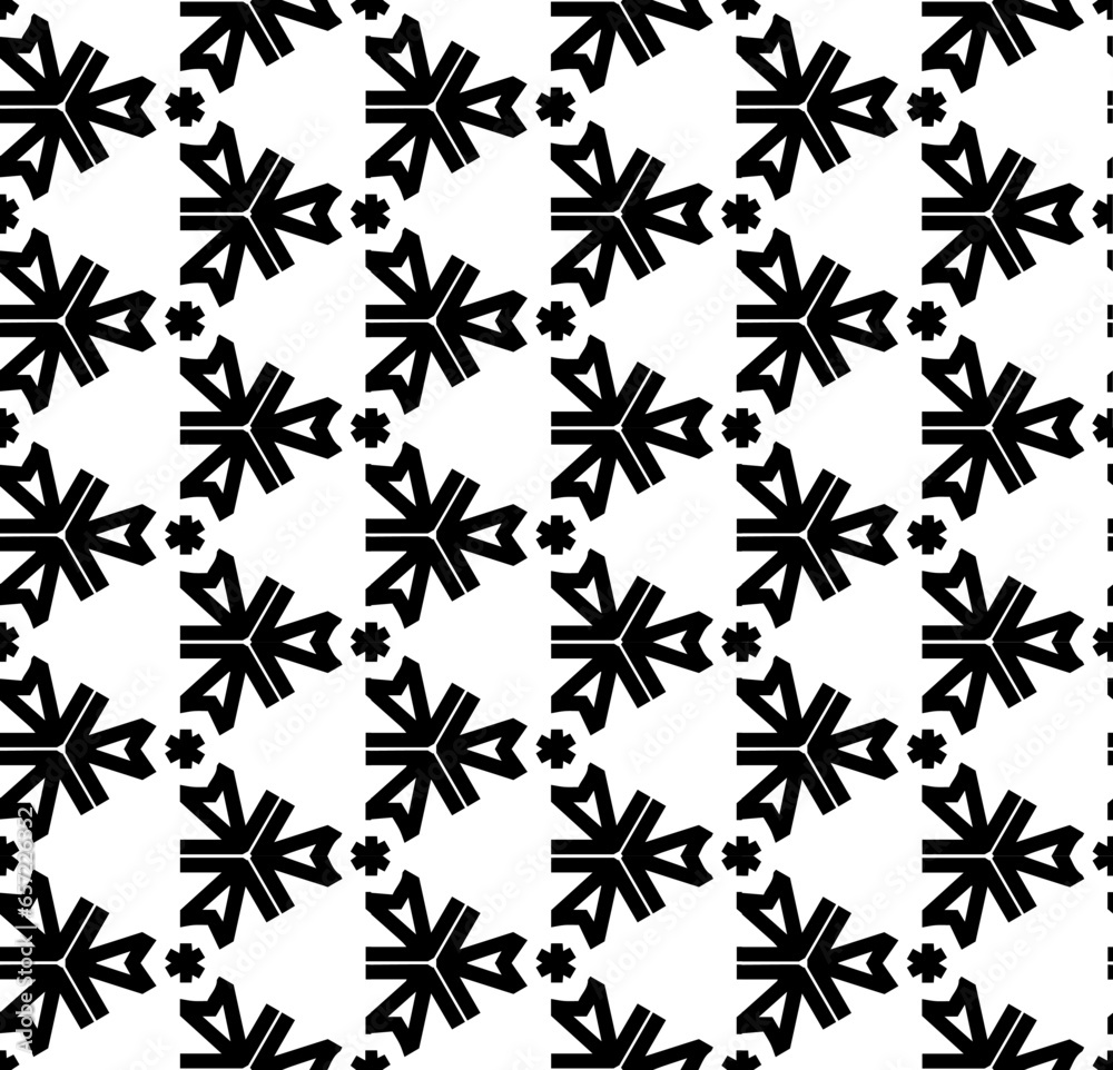 Black and white seamless abstract pattern. Background and backdrop. Grayscale ornamental design. Mosaic ornaments. Vector graphic illustration. EPS10. Black and white seamless abstract pattern. Background and backdrop. Grayscale ornamental design. Mosaic ornaments. Vector graphic illustration. EPS10.