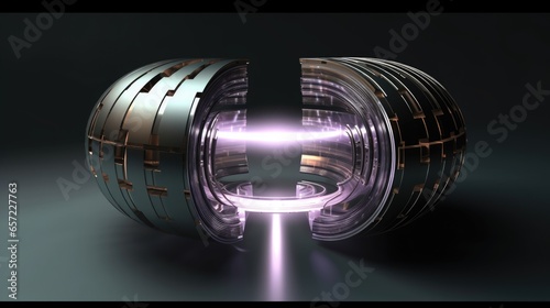 Tokamak or magnetic confinement device for renewable sustainable experimental nuclear science photo