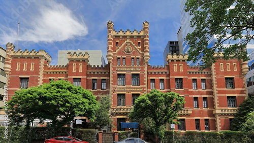 Facade of the red brick and cement render, former Salvation Army Training College facing Victoria Parade. Melbourne-Australia-987+ photo