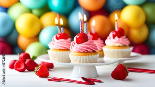 birthday cake with candles