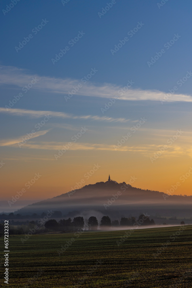 Carta da parati Landscape with Nepomuk castle near Plzen, Western Bohemia, Czech Republic