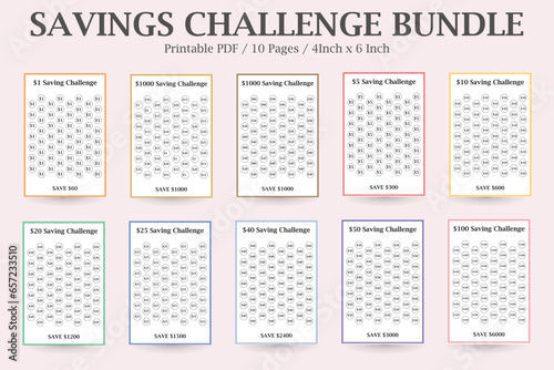 Money Saving Planner,Financial Challenge Tracker,A6 Budget Tracker,Savings Challenge Bundle,Savings Tracker Journal,Frugal Living Planner