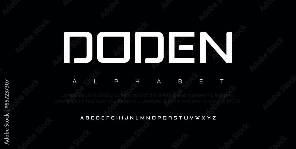 Naklejka premium Sport Modern Alphabet Font. Typography urban style fonts for technology, digital, movie logo. vector illustration