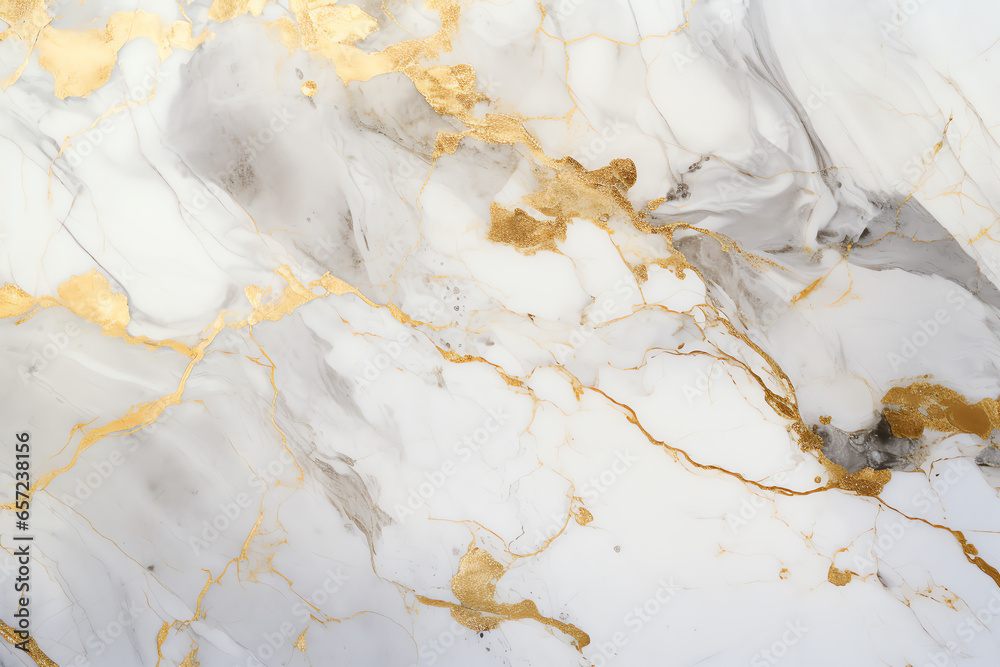 Naklejka premium Abstract marble stone granite white and gold texture background for design and template