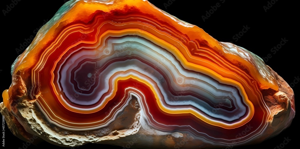 Abstract an agate mineral texture as very nice natural background 3D illustration, Generative AI illustrations.