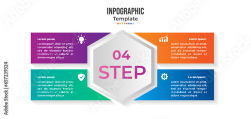Vector infographic template for diagram, graph, presentation, chart, business concept with 4 options