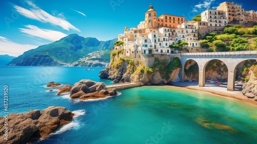 Italy s Amalfi cityscape on the Mediterranean coast