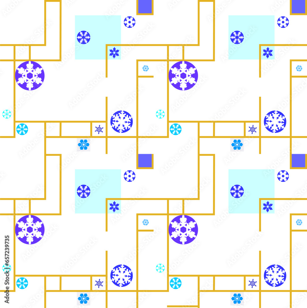 Obraz premium Vector modern geometric pattern, geometric seamless luxury winter, Christmas background.