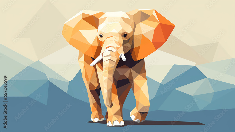 Fototapeta premium Baby Elephant Vector Design
