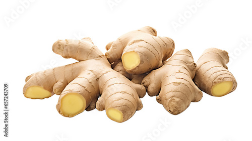 Ginger root isolated on white background