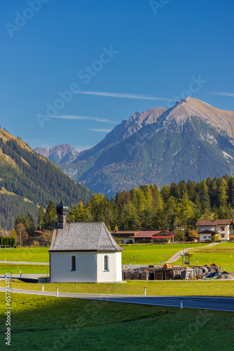 Antoniuskapelle near Bach and Dorf, Reutte district, Tyrol, Austria photo