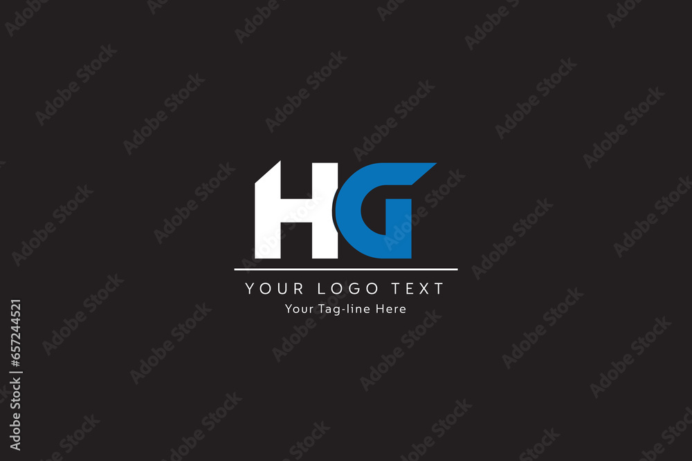 Alphabet letters monogram icon logo HG or GH Alphabet letters monogram icon logo HG or GH
