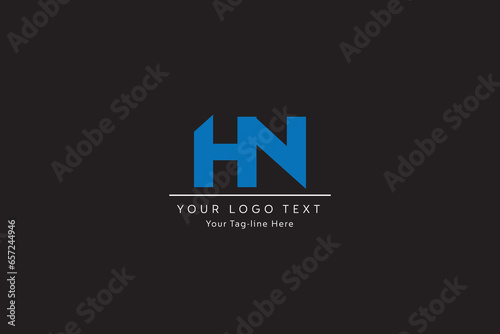 Initial Letter HN or NH Logo Design vector Template. Creative Abstract HN Logo Design Vector Illustration