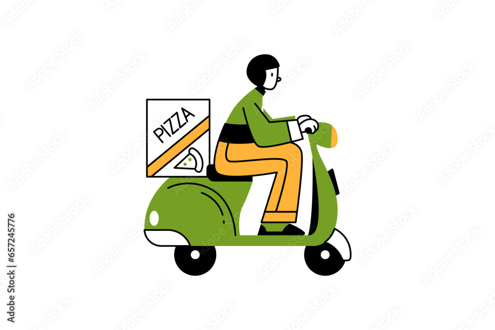 Delivery Service Illustration in flat style design for your business and many more Delivery Service Illustration in flat style design for your business and many more