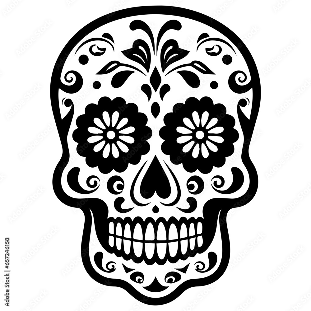 sugar skull vector illustration 