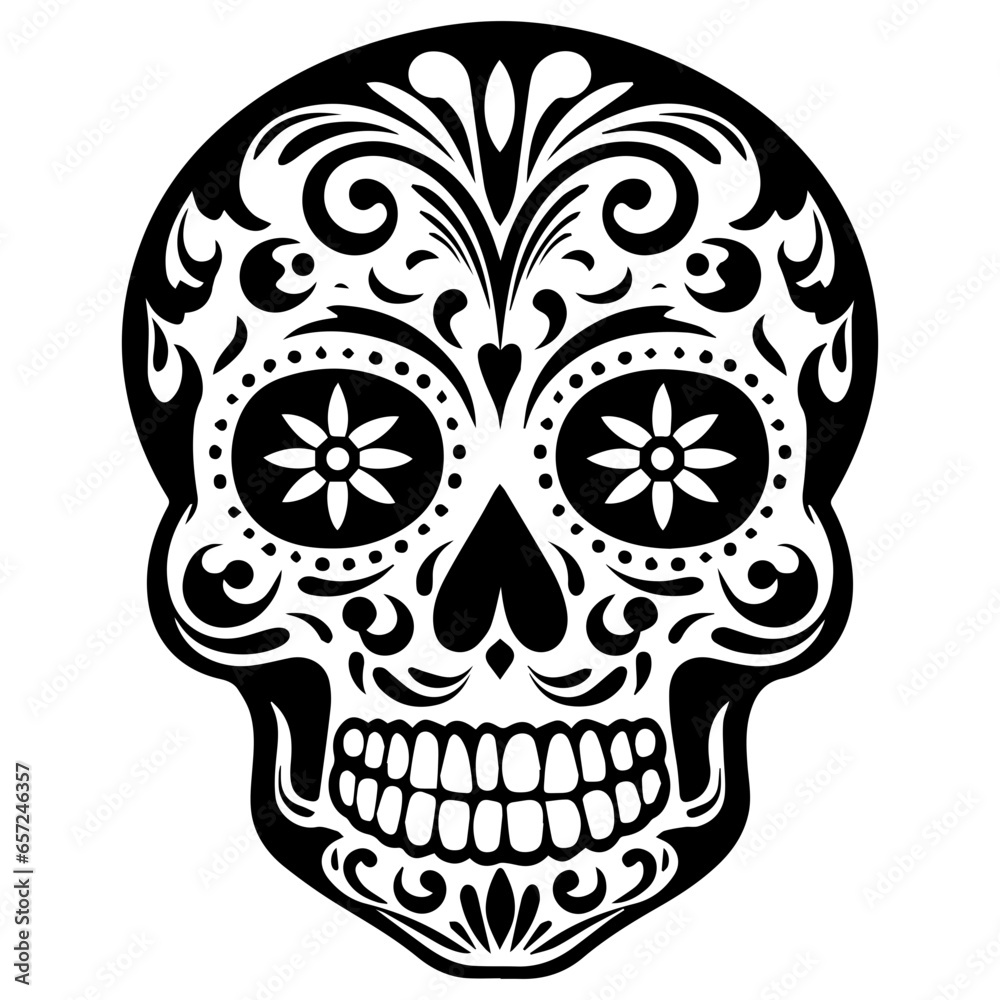 sugar skull vector illustration 