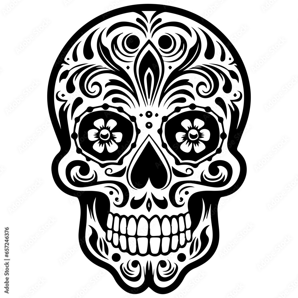 sugar skull vector illustration 