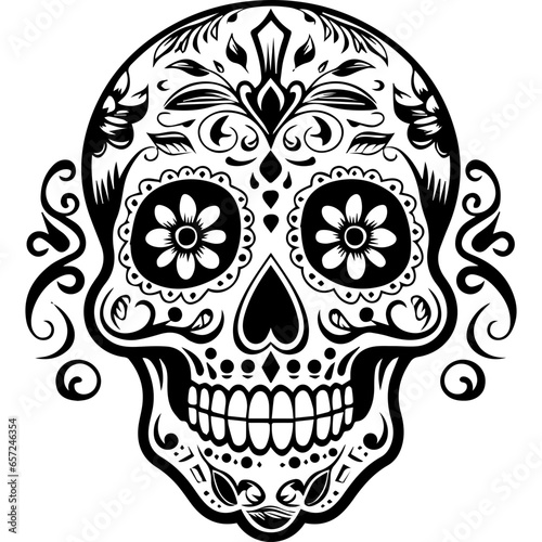 sugar skull vector illustration 