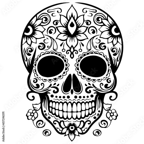 sugar skull vector illustration 