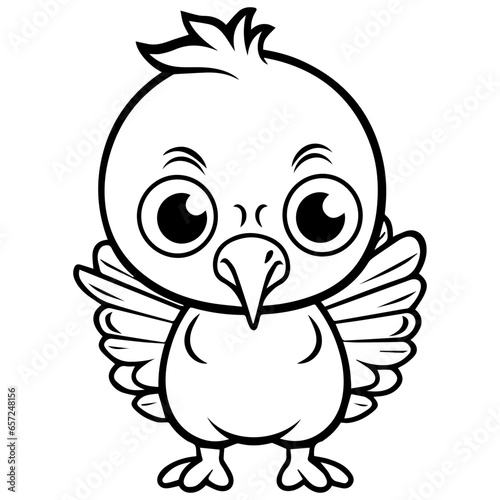 Silhouette turkey on white background. Farm animals collection. Icon