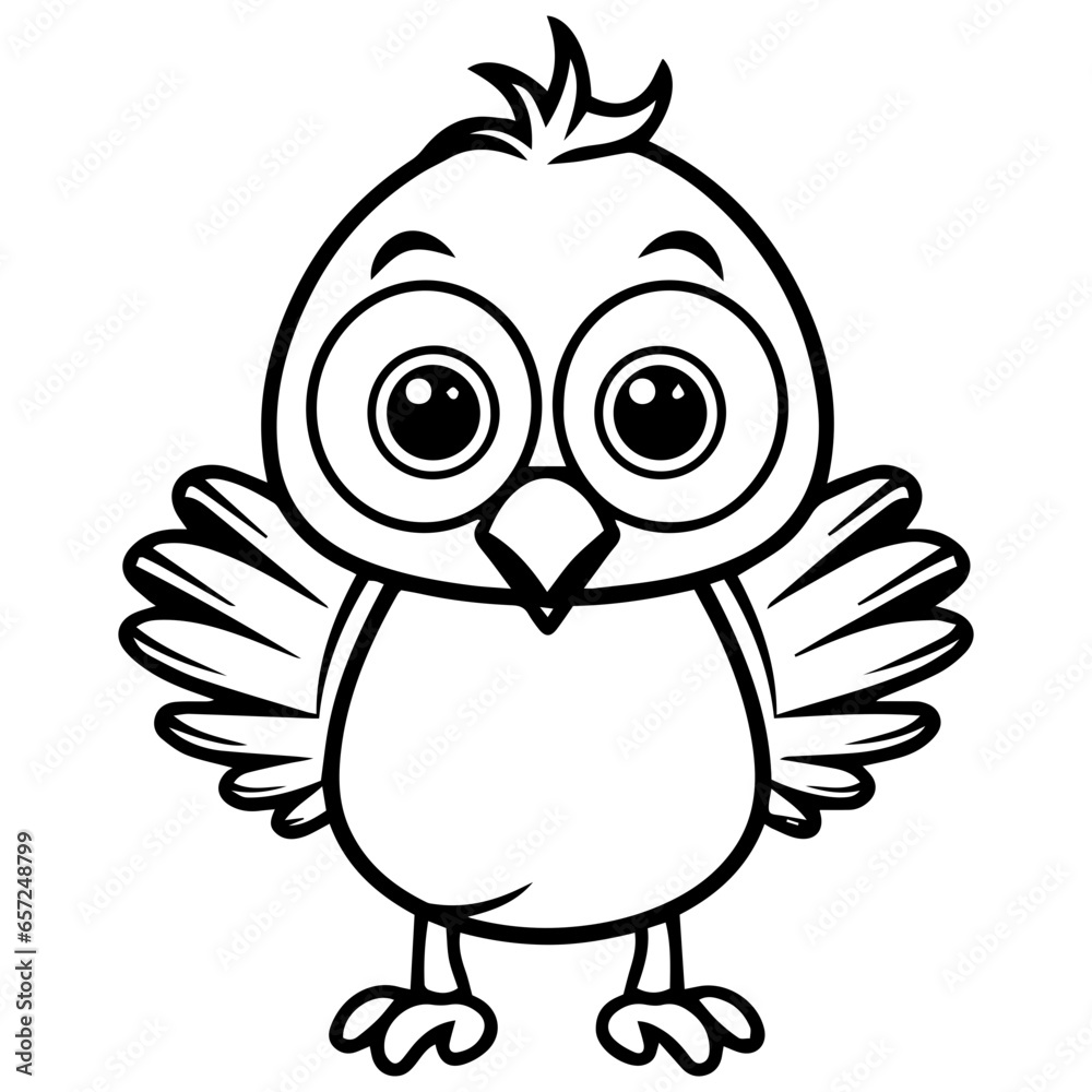 Fototapeta premium Silhouette turkey on white background. Farm animals collection. Icon