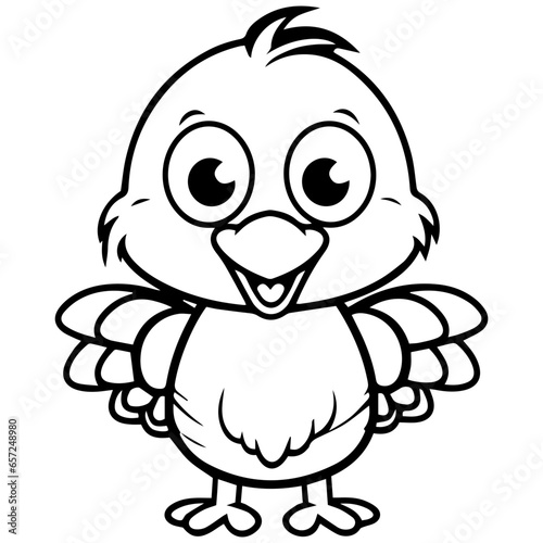 Silhouette turkey on white background. Farm animals collection. Icon