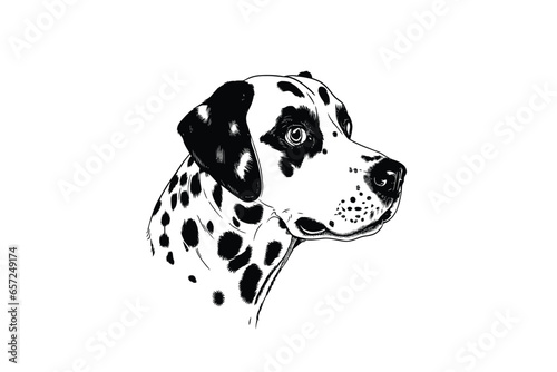 Dalmatian Beauty: A Vector Illustration of the Graceful Dalmatian Dog